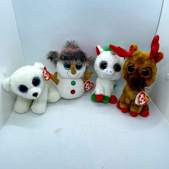Ty Other - Ty Beanie Babies Boos Lot Of 4  Winter Christmas Plush